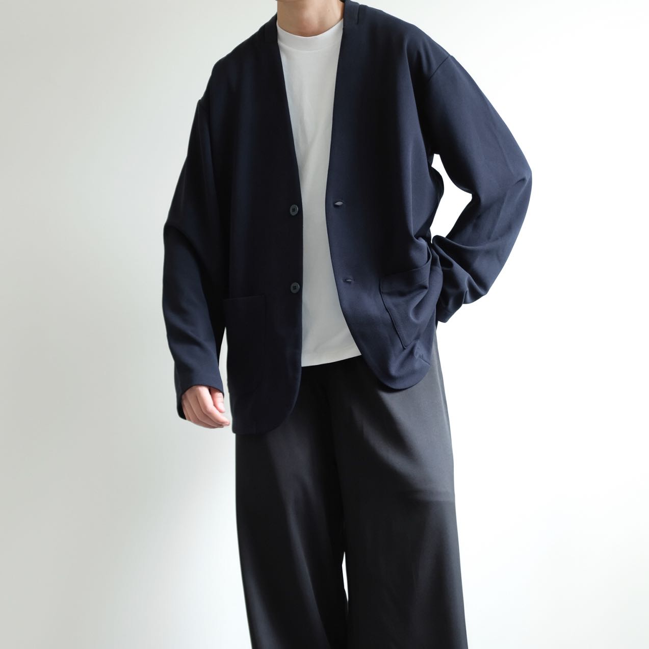 GLOBAL WORK  Relaxed Cotton Oversized Blazer Cardigan 