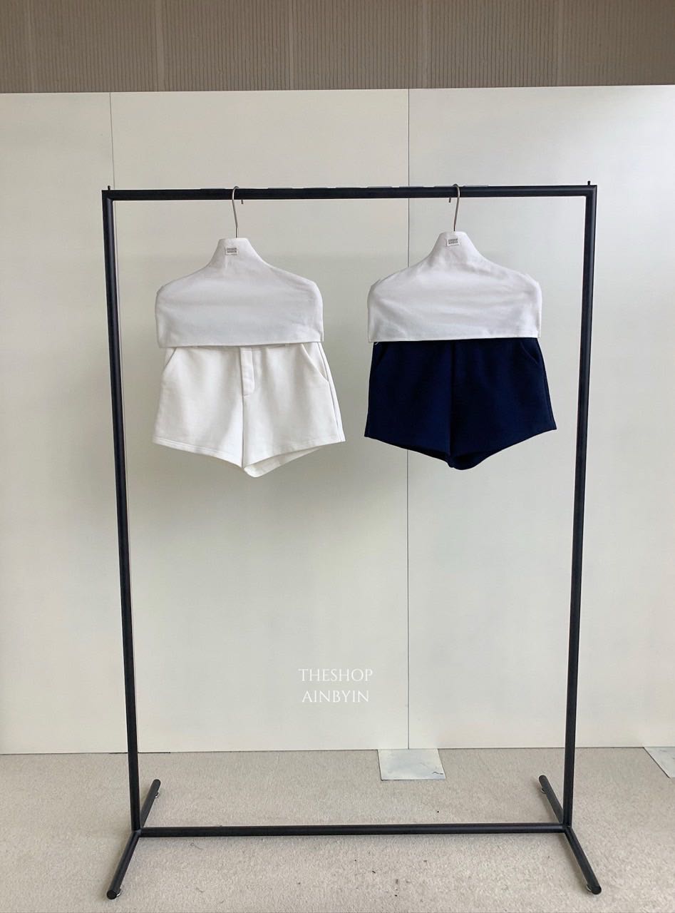 Inbyin - Checkered High Waist Shorts (Pre-order)