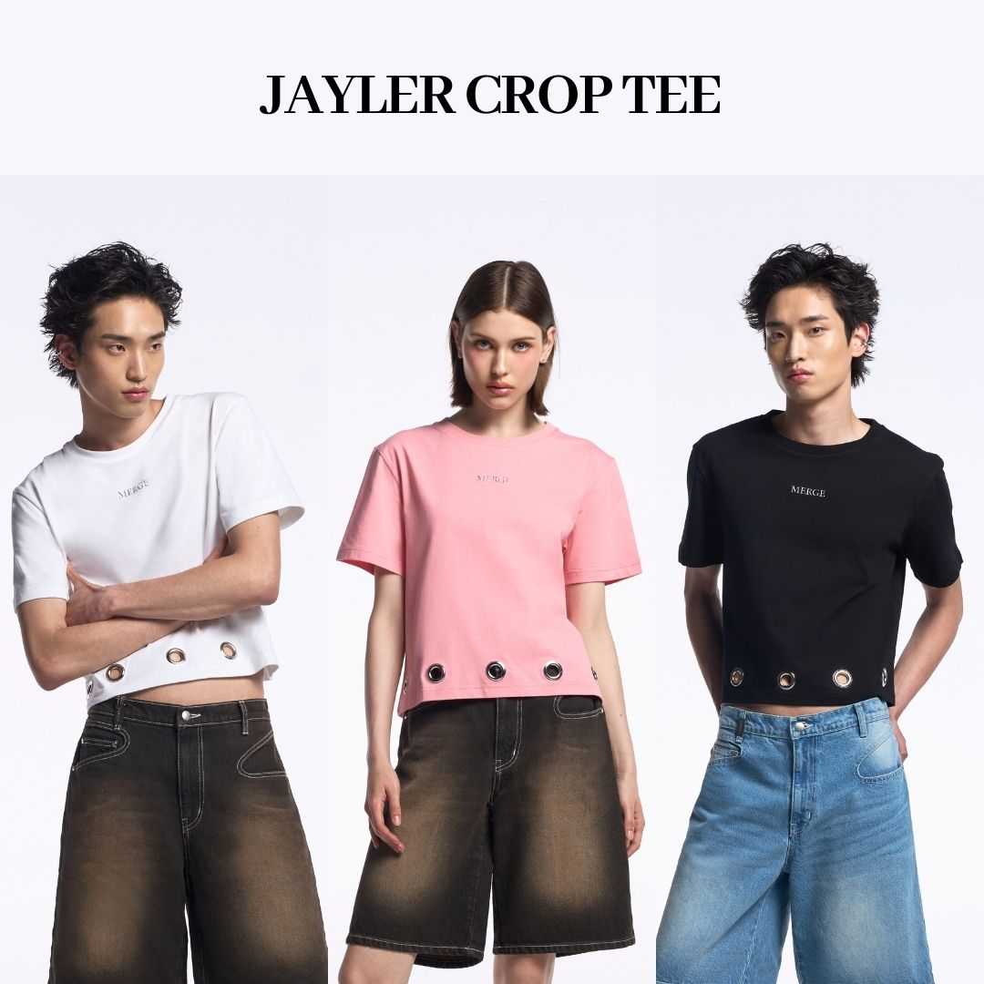 Merge Official - Jayler Crop Tee (Black / White ส่ง 17/07 Pink Blush ส่ง 28/07)