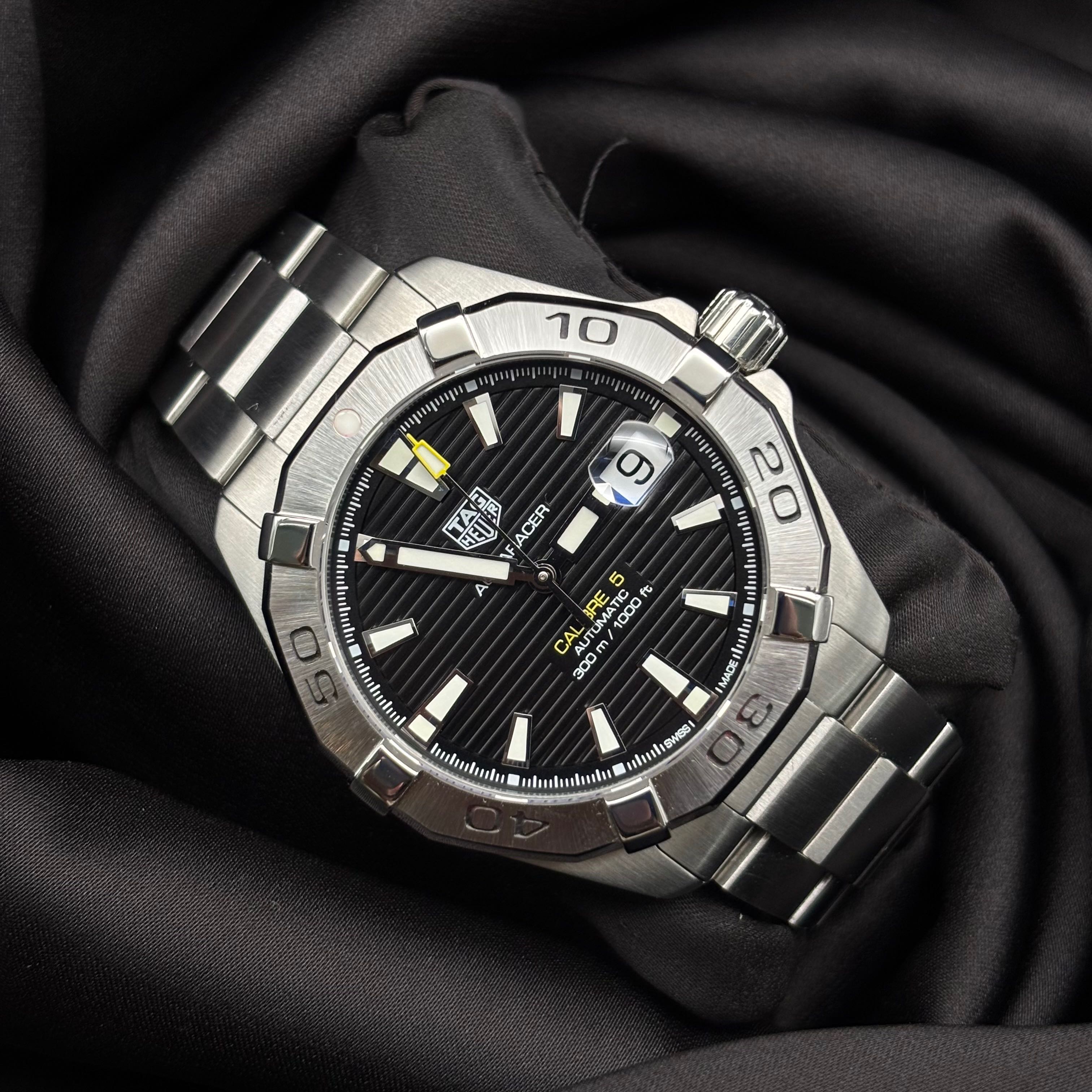 Tag Heuer King Aquaracer ลูกฟูก เข็มเหลือง Auto