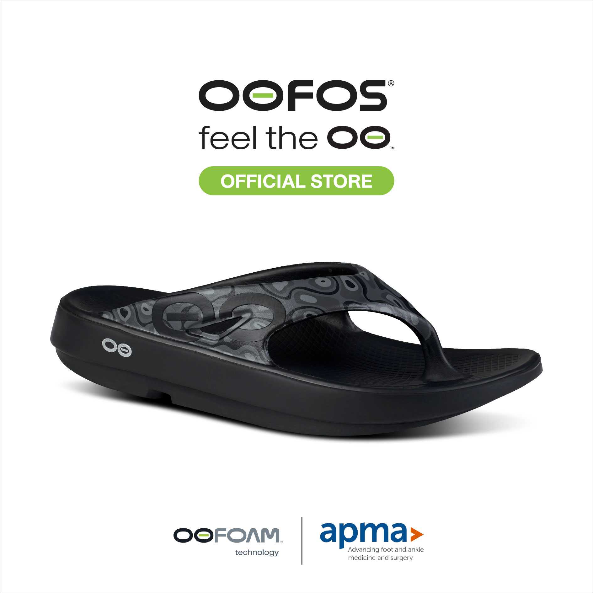 OOriginal Sport Black Water Camo - รองเท้าเพื่อการฟื้นฟู