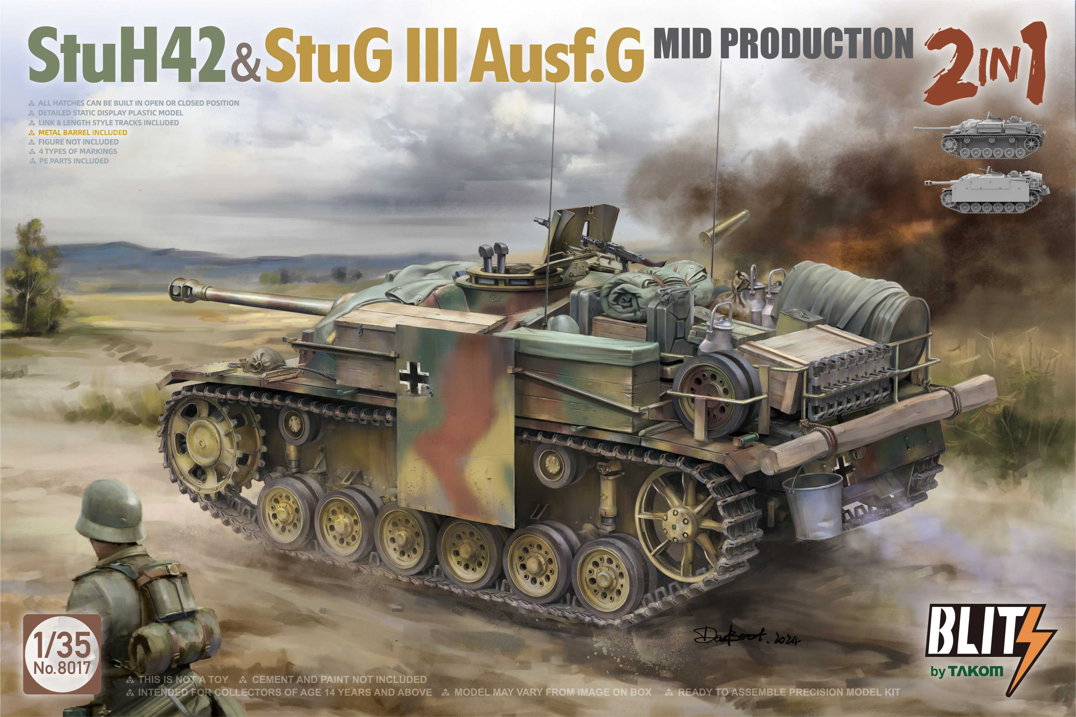 1/35 StuH42&StuG III Ausf.G Mid Prodution 2 in 1