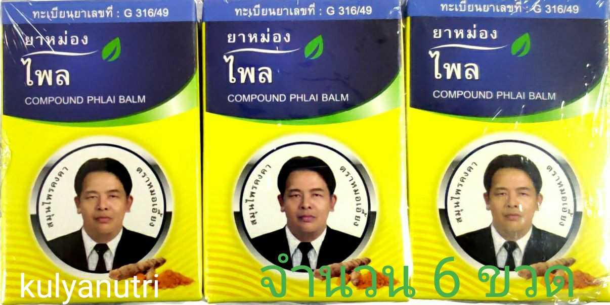 ยาหม่อง ไพล หมอเอี้ยง คงคา  วัดไร่ขิง ขนาด 50 กรัม จำนวน 6 ขวด A131