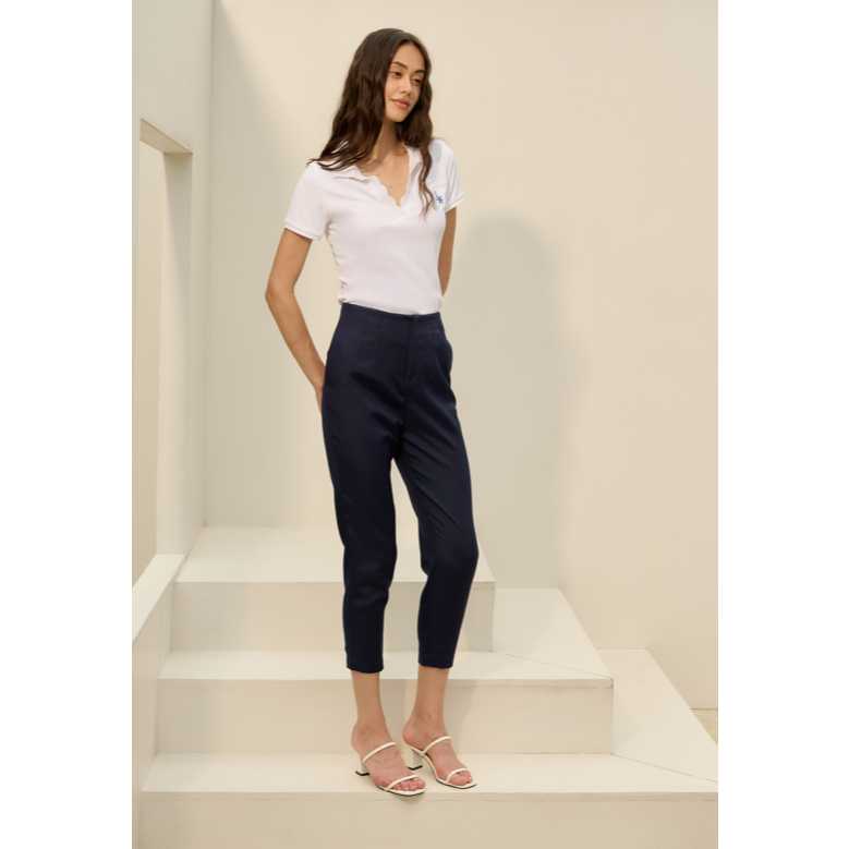BASIC WOMEN CULOTTES PANTS NAVY