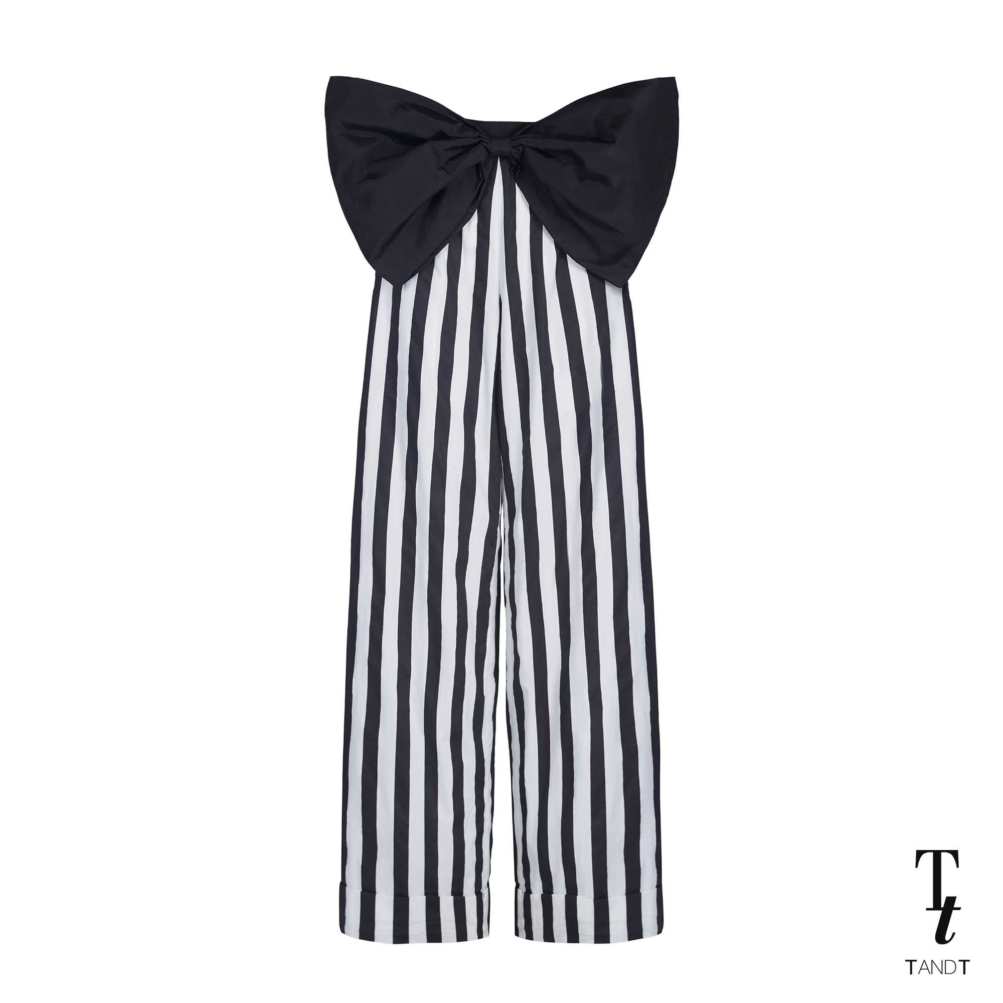 BOLDY - BOW HAND-CRAFTED FRONT STRIPED PANTS