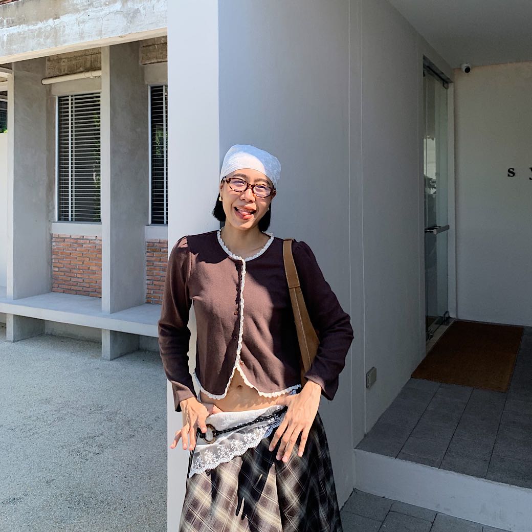Knitted lace cardigan