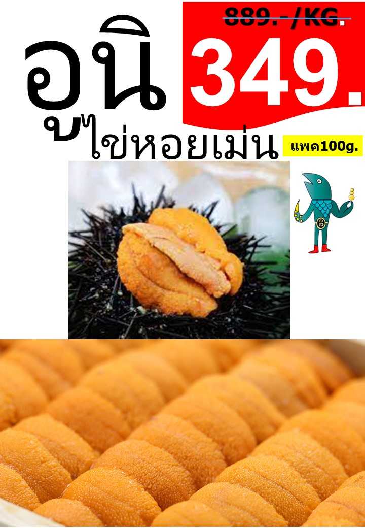 อูนิ(ไข่หอยเม่น) วัตถุดิบทางทะเลระดับพรีเมียม  คละสินค้าได้ค่ะ