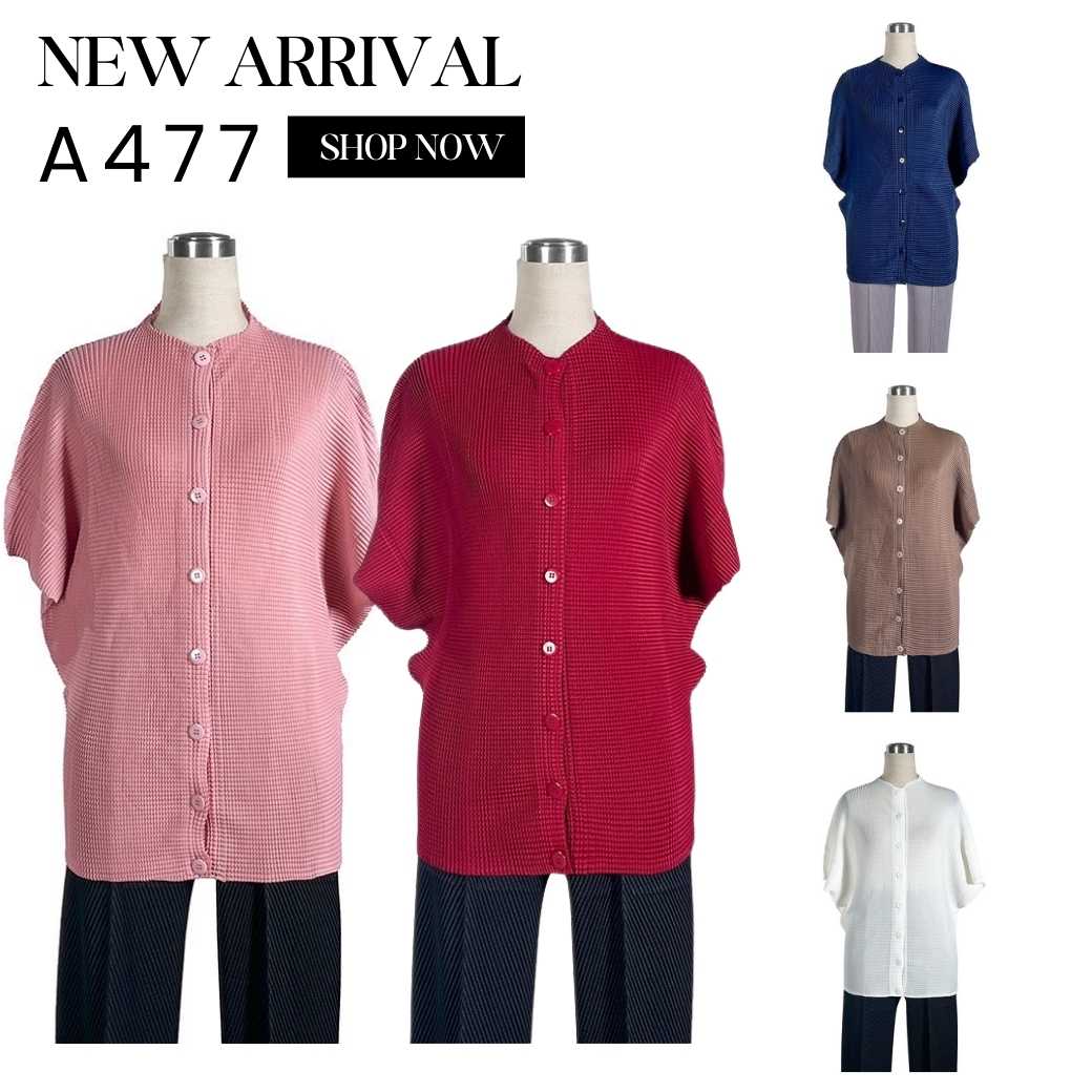 Peatbynisa A477 เสื้ออัดพลีท เนื้อผ้าPolyester100%