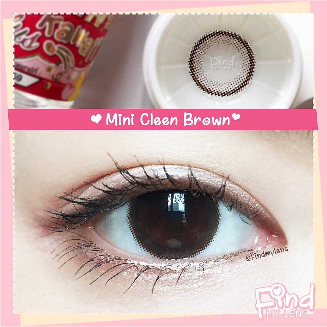 🔥พร้อมส่ง🔥 คิตตี้คาวาอิ : Mini Cleen Brown / mini clean brown เลนส์สีธรรมชาติ ขนาดเท่าตา
