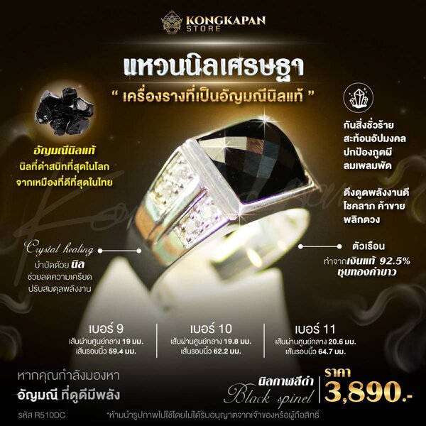 แหวนนิลเศรษฐา มีเสน่ห์ลึกลับ และมีความหมายเชิงจิตวิญญาณ