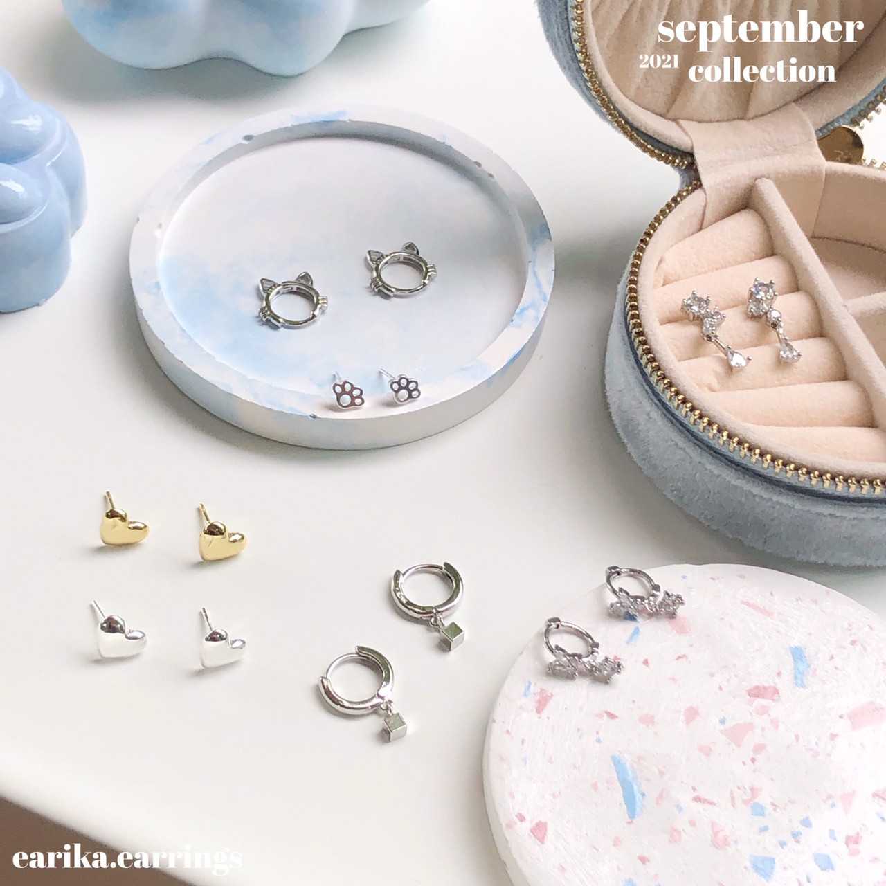 earika.earrings - ต่างหูเงินแท้ S92.5 คอลเลคชั่นต้นเดือนกันยายน 2021 (2) เหมาะสำหรับคนแพ้ง่าย