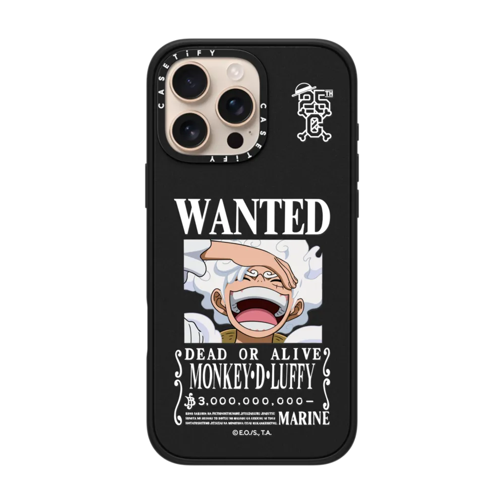 [พร้อมส่ง] CASETiFY | ONE PIECE WANTED Luffy Case (Matte Black)