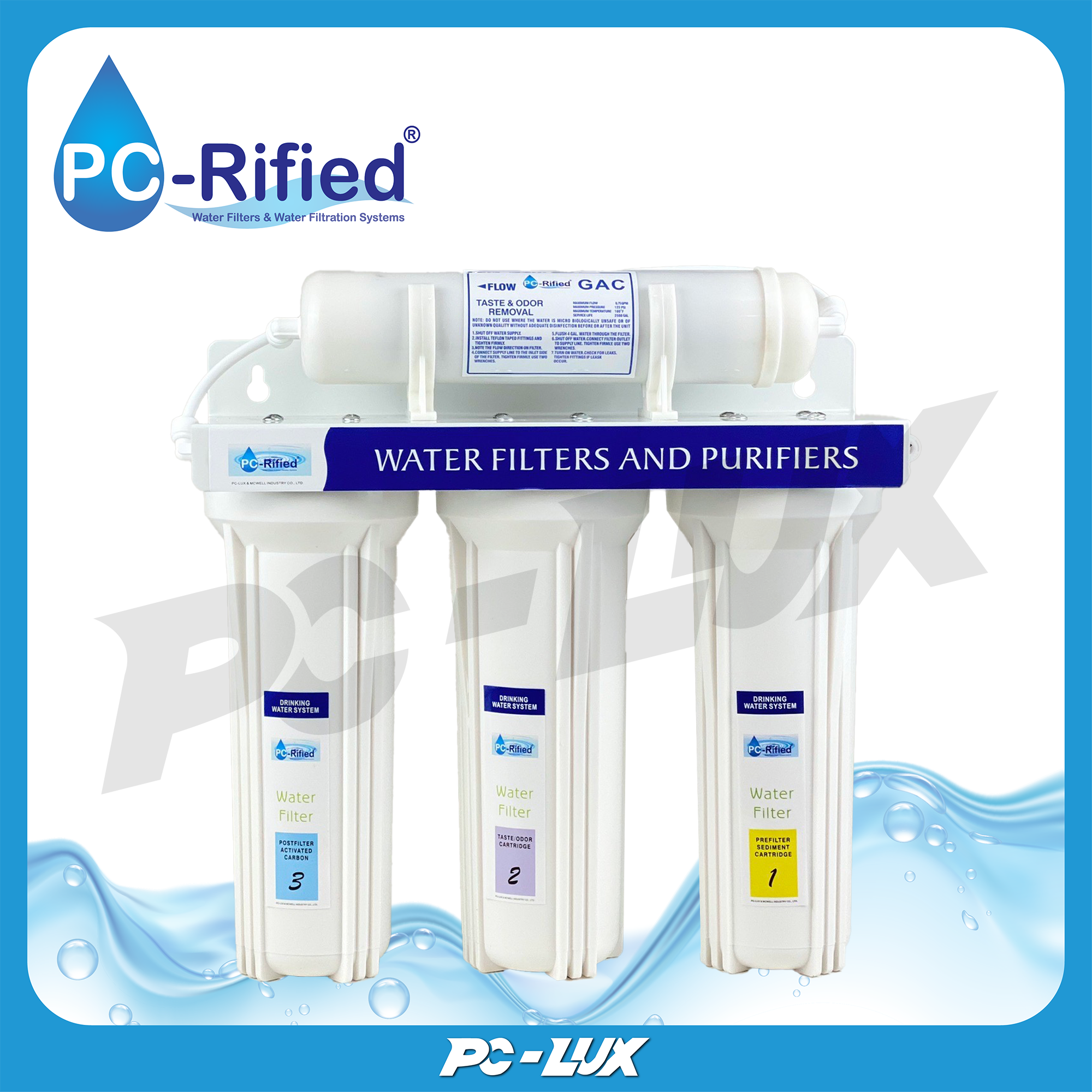 PC-Rified เครื่องกรองน้ำดื่ม UF 4 ขั้นตอน