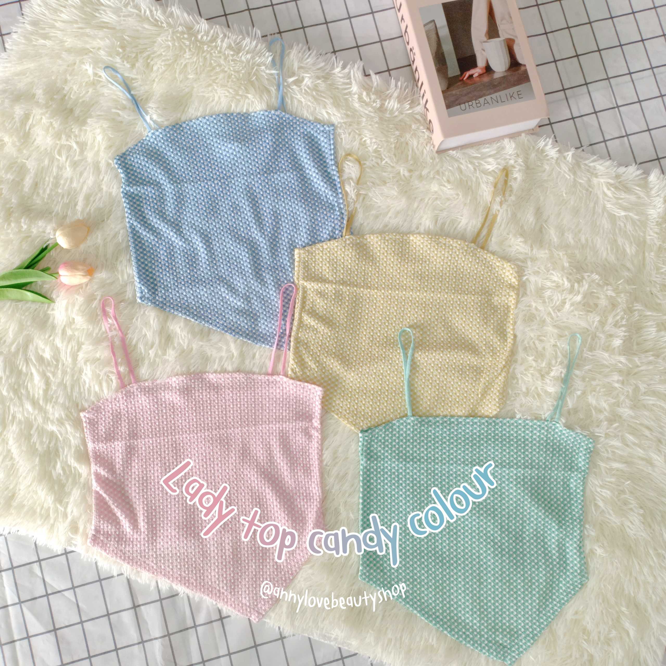 Lady top candy colour 🍬 พร้อมส่งค่า