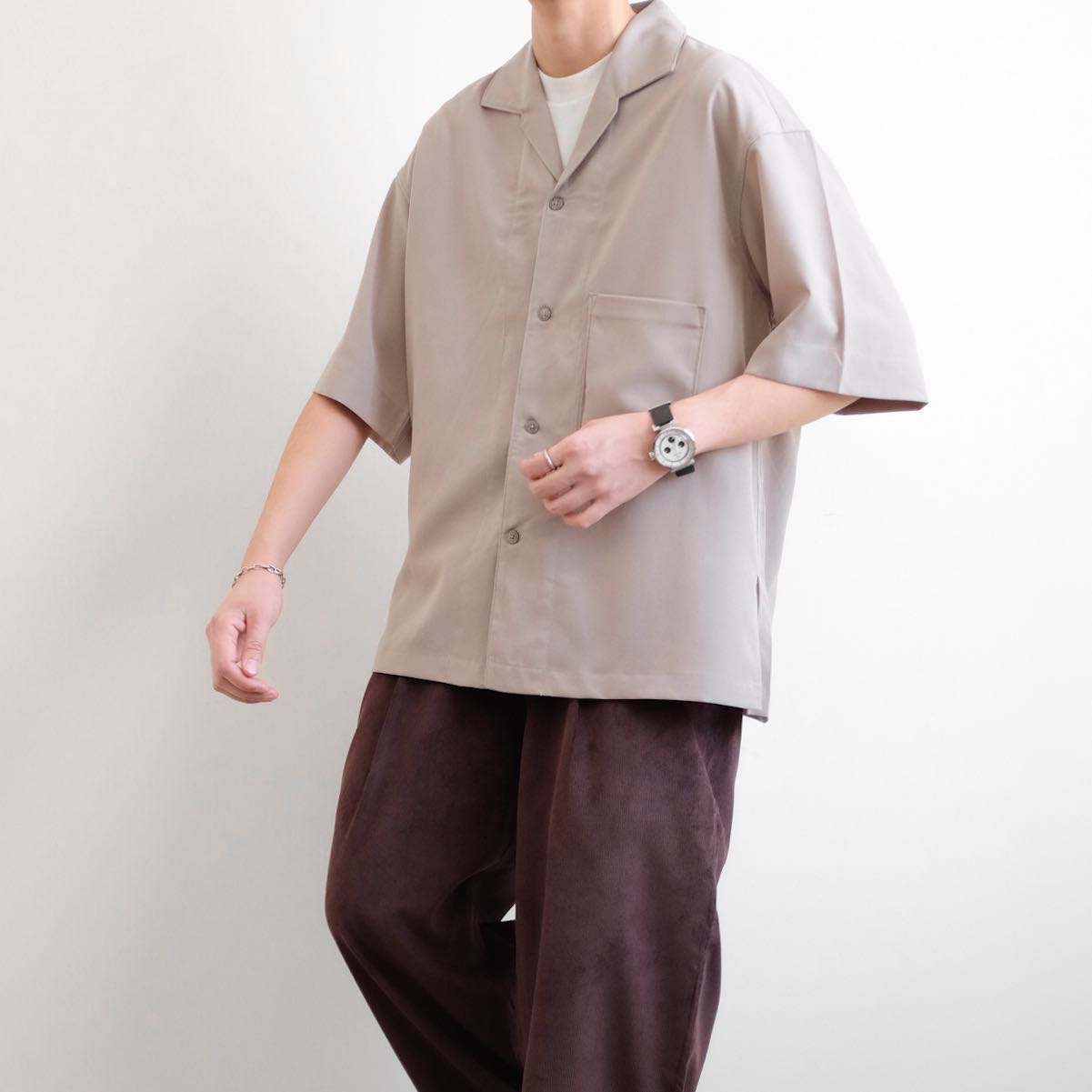 WYM • Japan Cropped Poly Cotton Oversized Shirt