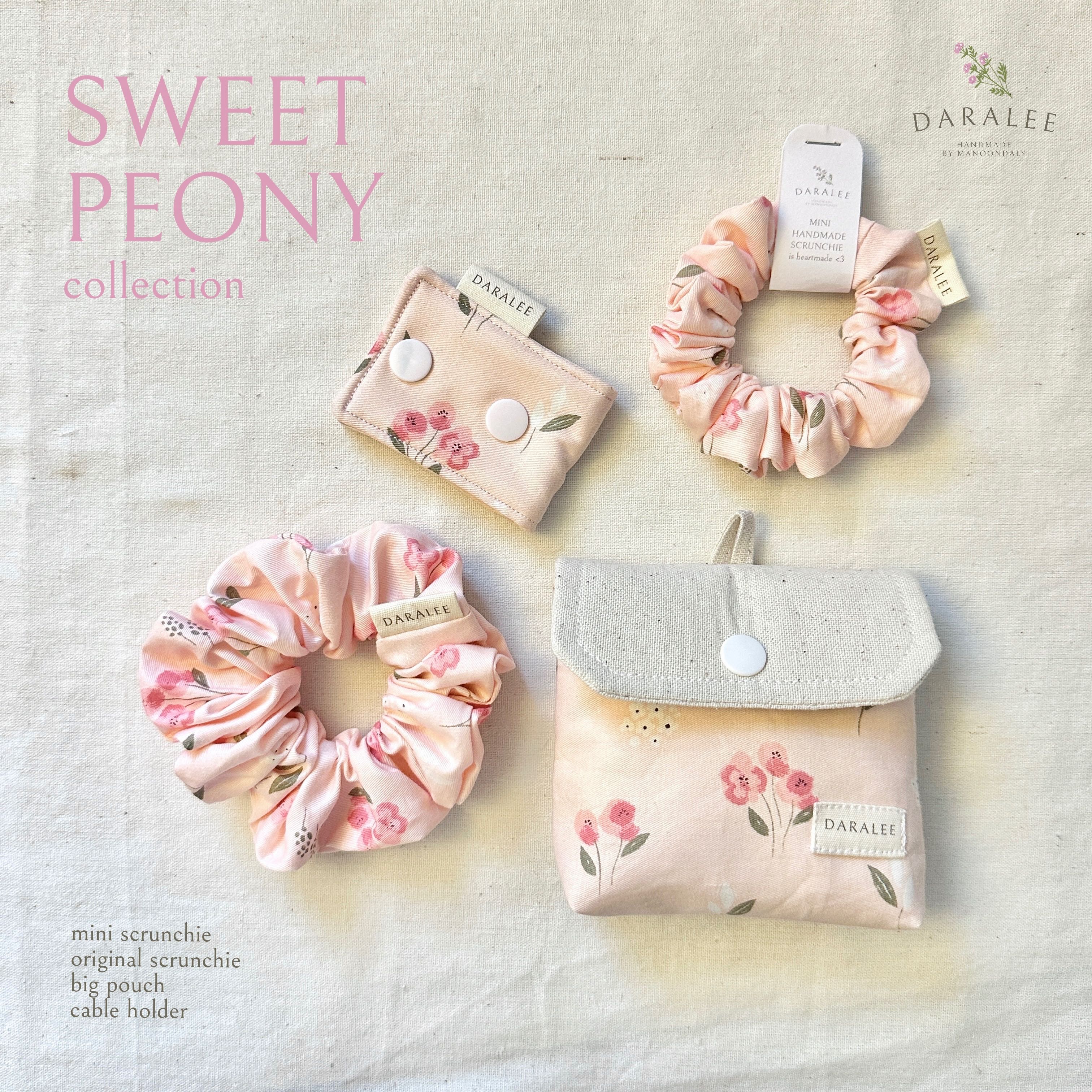 Sweet Peony Collection | Scrunchies & Pouch & Bag & Cable Holder