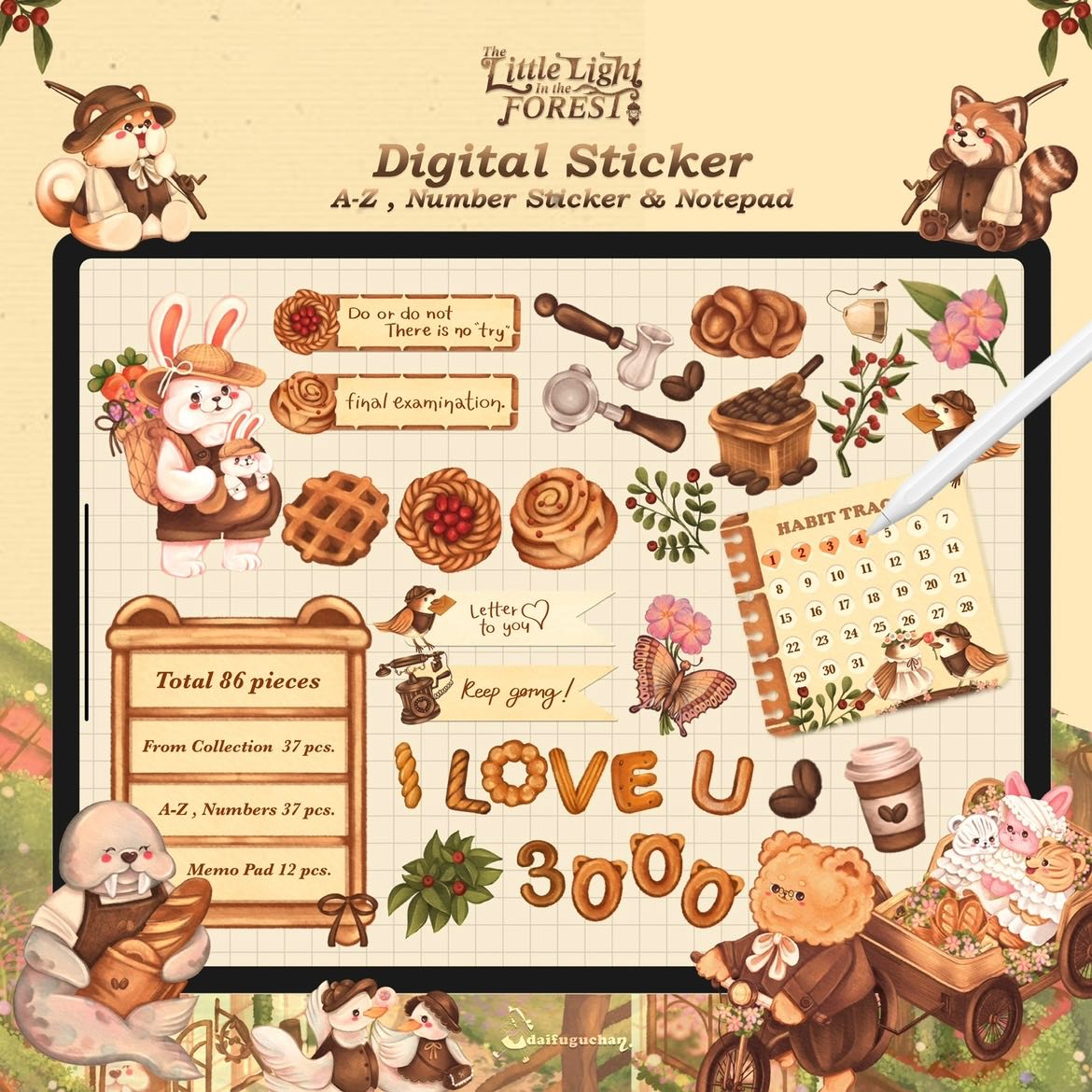 🦭Digital Sticker🥨✨ The little light in the forest