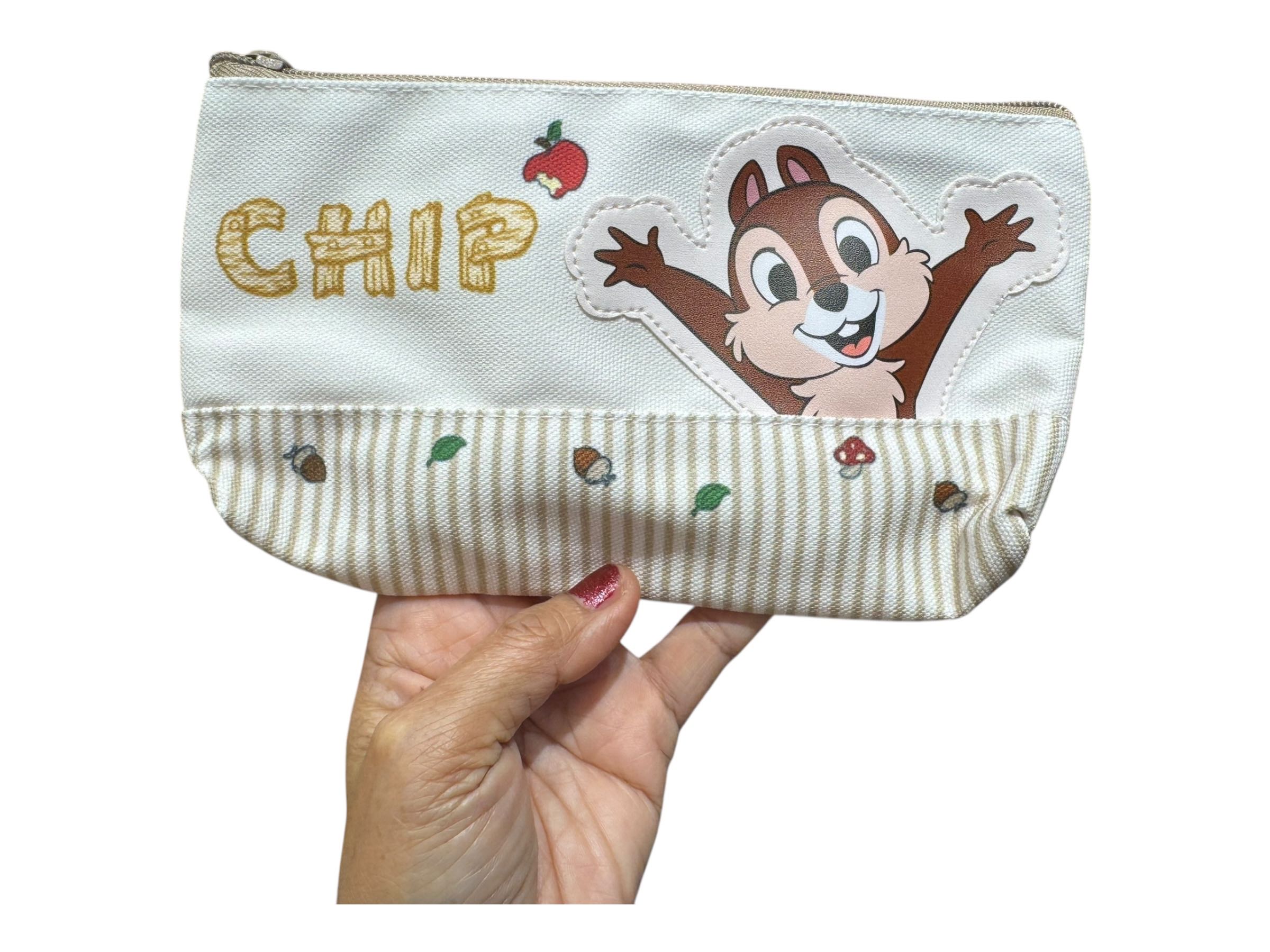 Moshi Moshi กระเป๋าดินสอ กระเป๋าเครื่องสำอางค์ ลาย Chip 'n Dale ลิขสิทธิ์แท้จาก Disney