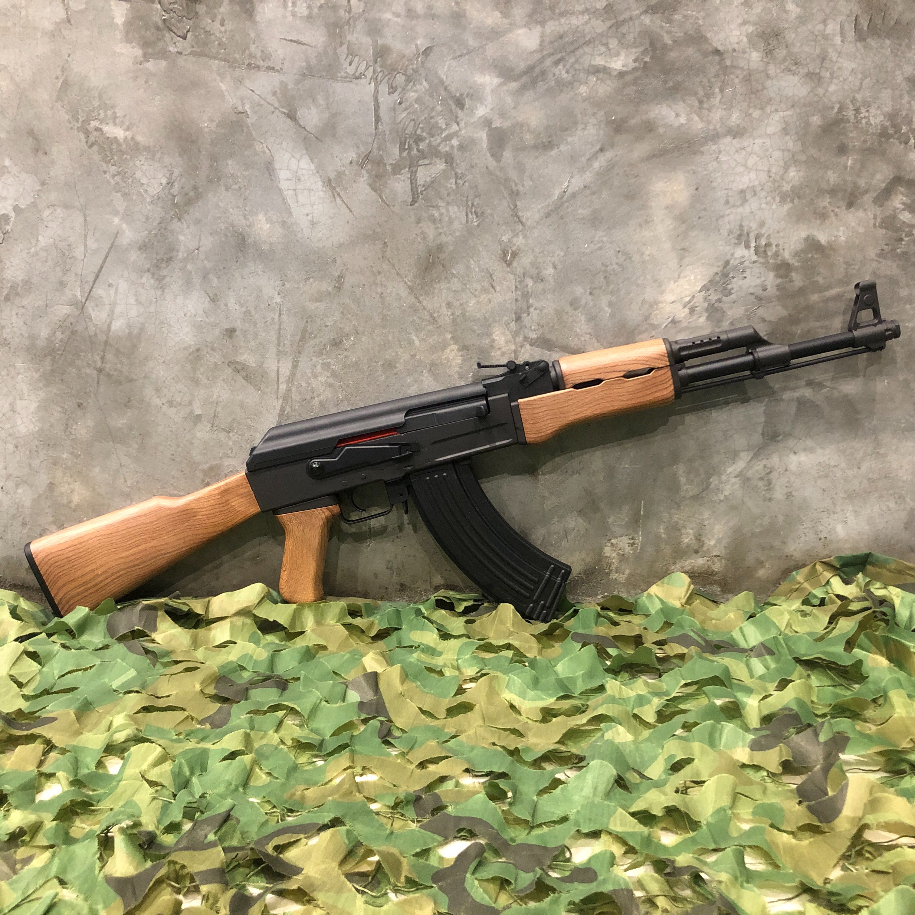 ปืนเจลไฟฟ้า รุ่น AK47 (Blowback) รุ่นเฟืองเหล็กยกชุด