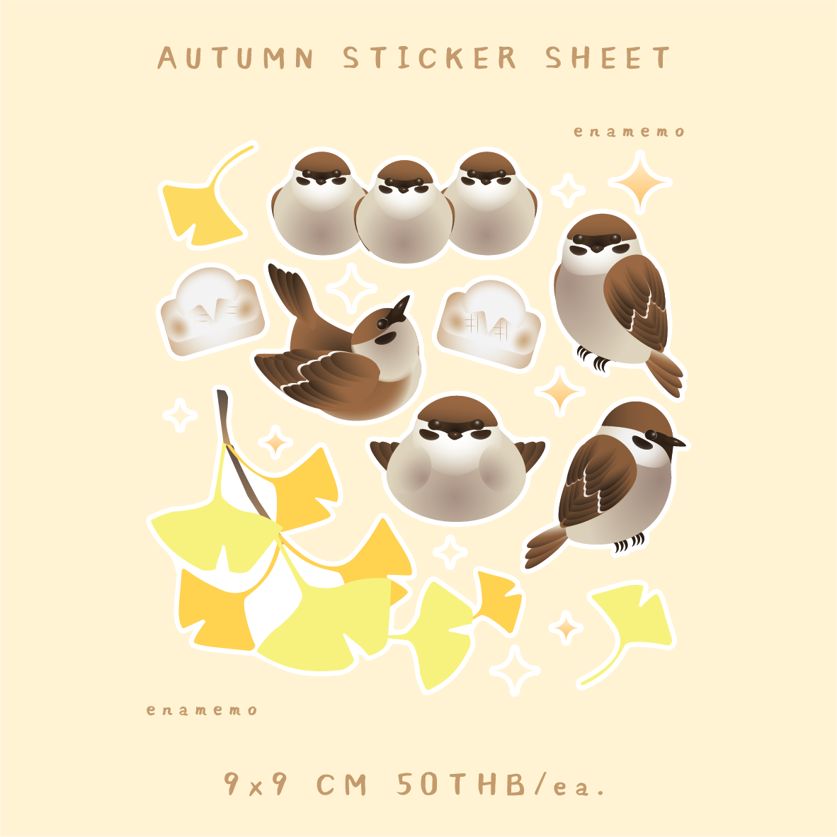 seasonal enamemo UV Sticker Sheet