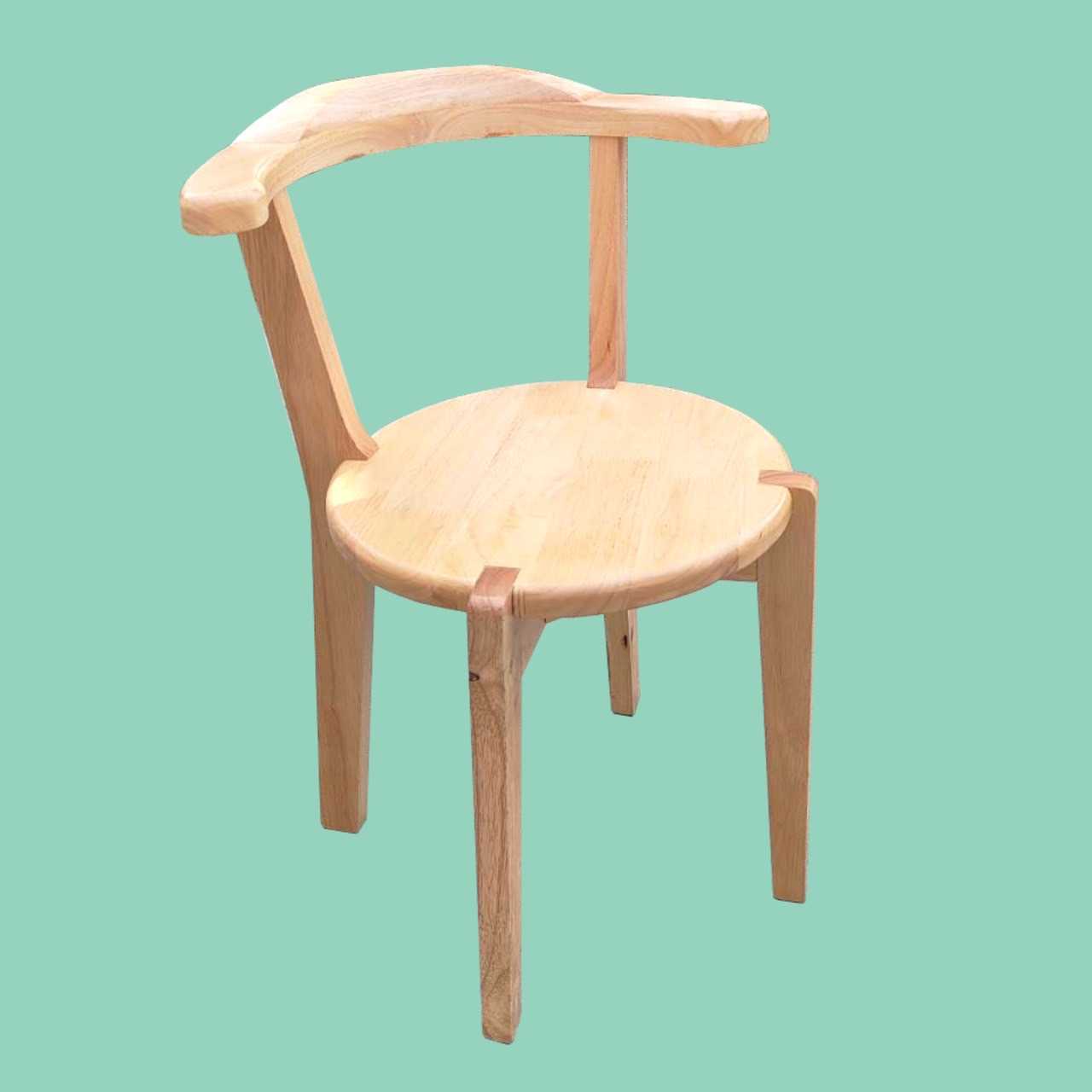 เก้าอี้กลม หลังพิงไม้เหลา round chair