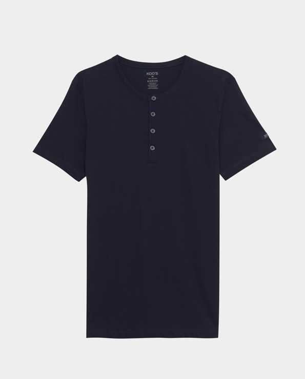 Modern Henley Tee - Dark Navy