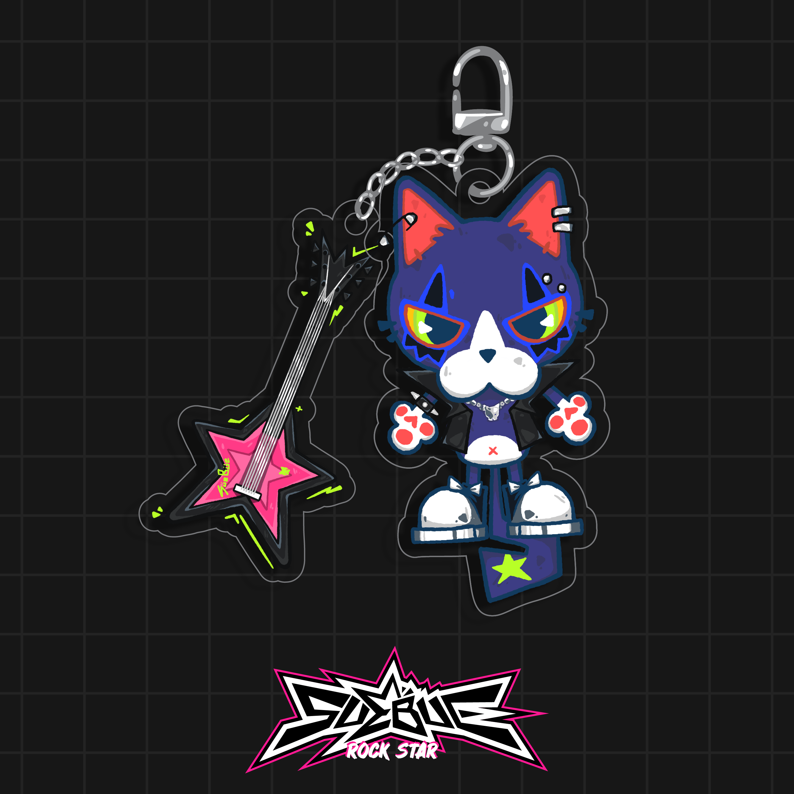 Arcylic key chain ROCK 2 (SUEBUE)