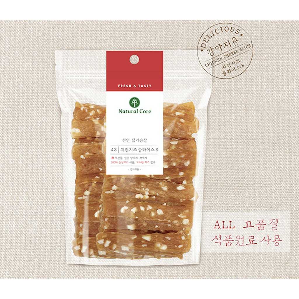 Natural Core   Chicken Cheese Slice เนื้อไก่และชีส ขนมสุนัข นำเข้าจากเกาหลี