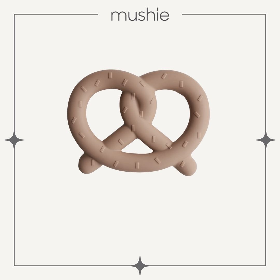 ยางกัดซิลิโคน เพรทเซล Pretzel Silicone Baby Teether Toy, Mushie