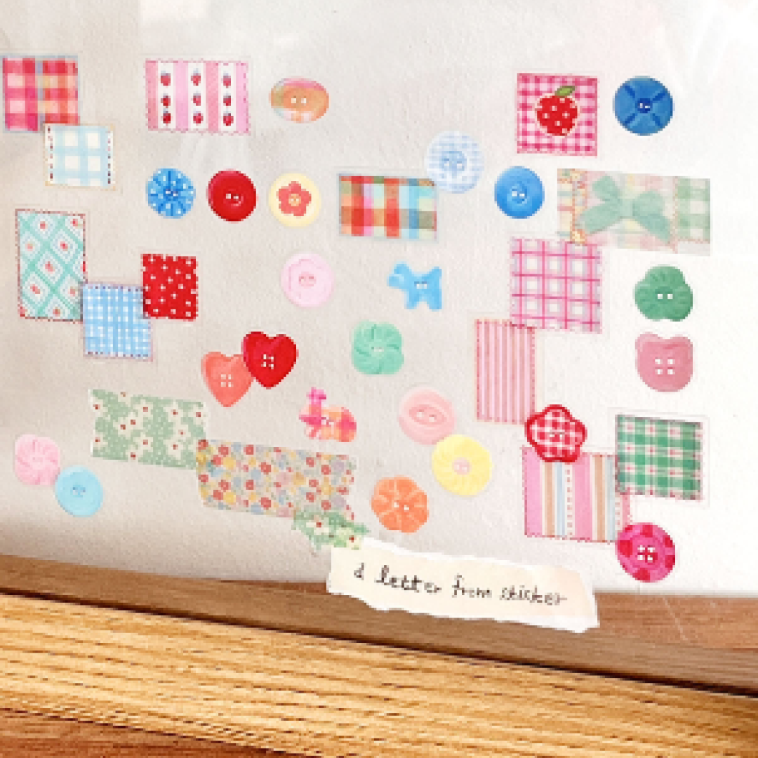 [a letter from] button & patch sticker