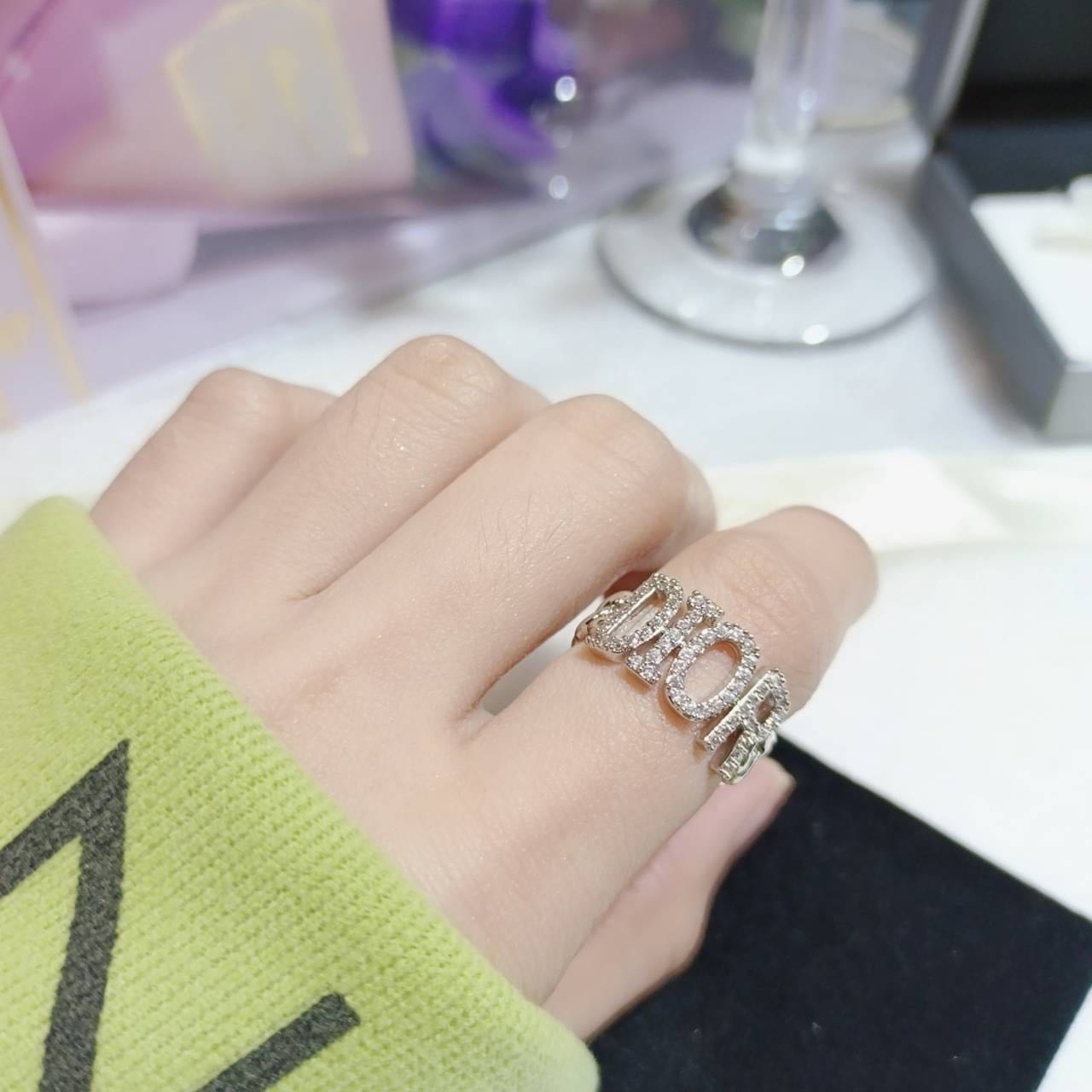 🔥ขายดี🔥แหวน dior งานเงิน ชุบทอง freesize