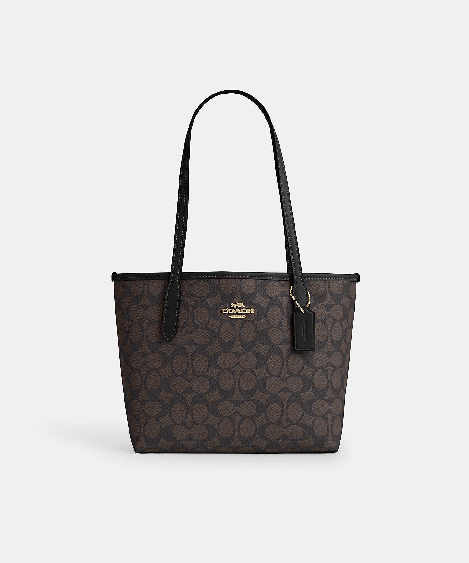 COACH SMALL CITY TOTE BAG IN SIGNATURE CANVAS CU759 IMXAQ