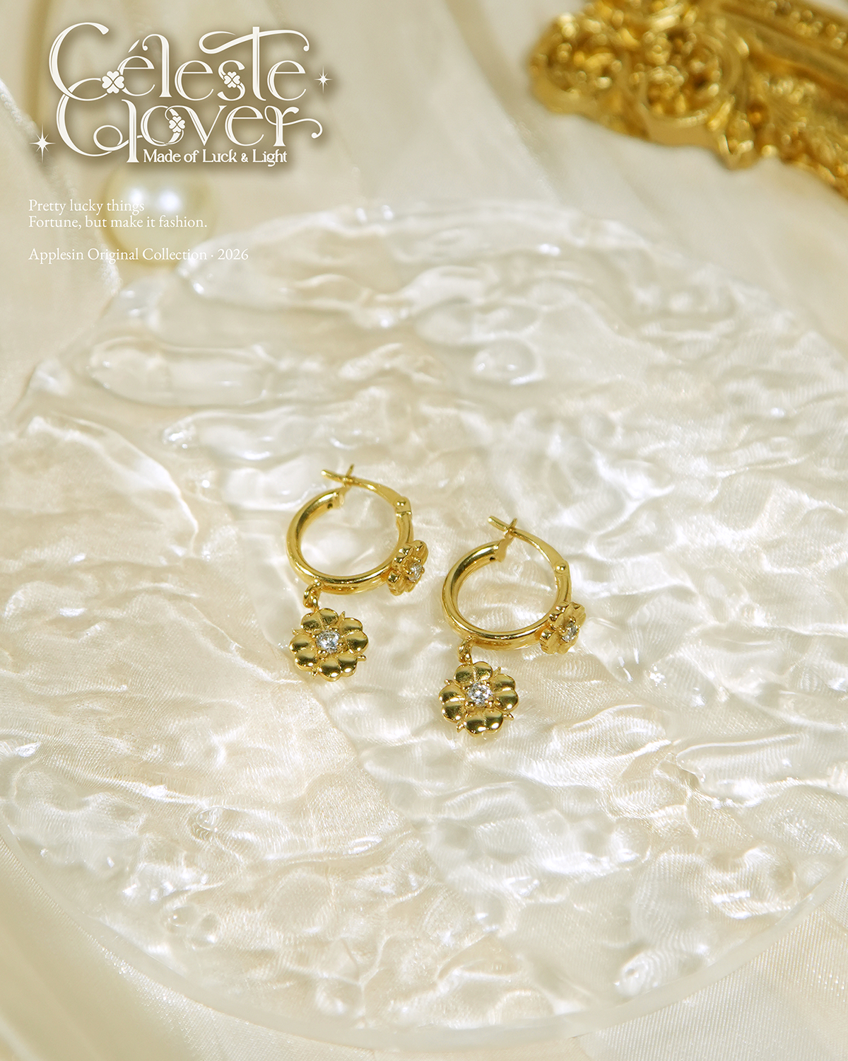 Clover Cascade Hoops