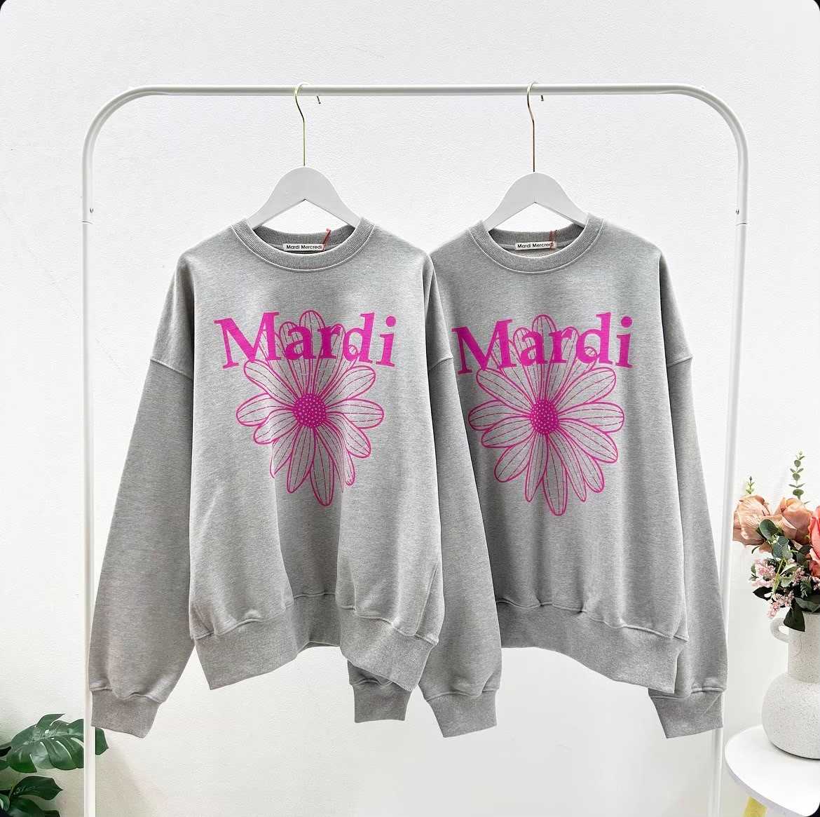 Mardi Flower Sweatshirt (Grey/Pink)