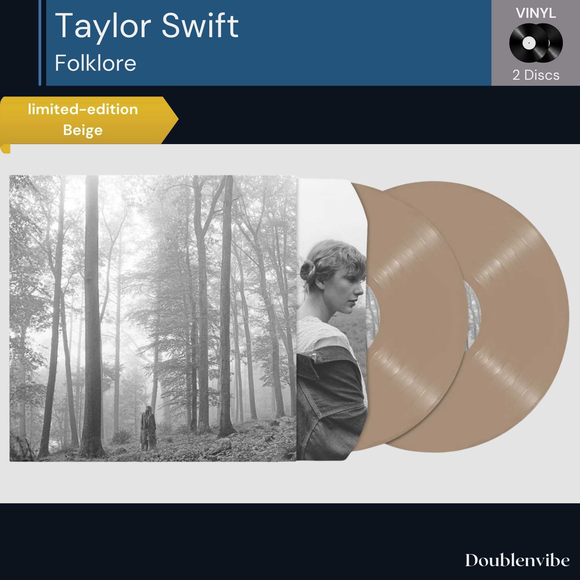 [ใหม่และซีล] แผ่นเสียง Vinyl Taylor Swift – Folklore (Beige Limited Edition)