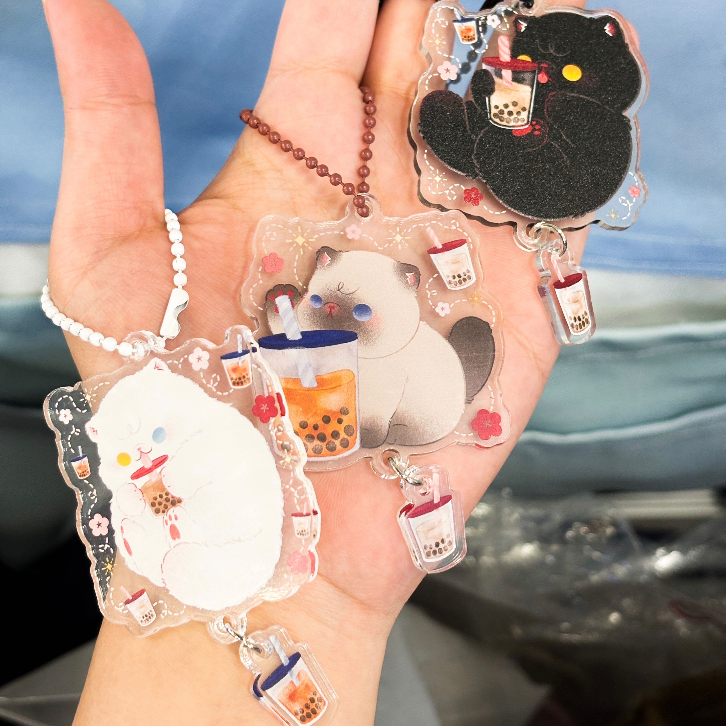 Random Keyring - Milk tea & Thai tea boba
