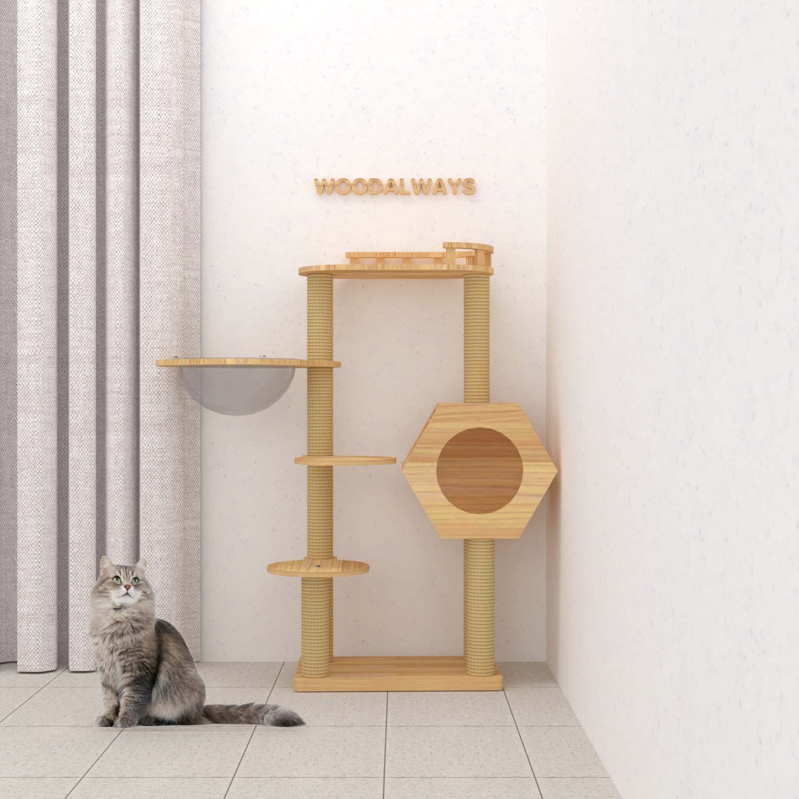 คอนโดแมว | Catcondo-22 | size 35x60x130 cm