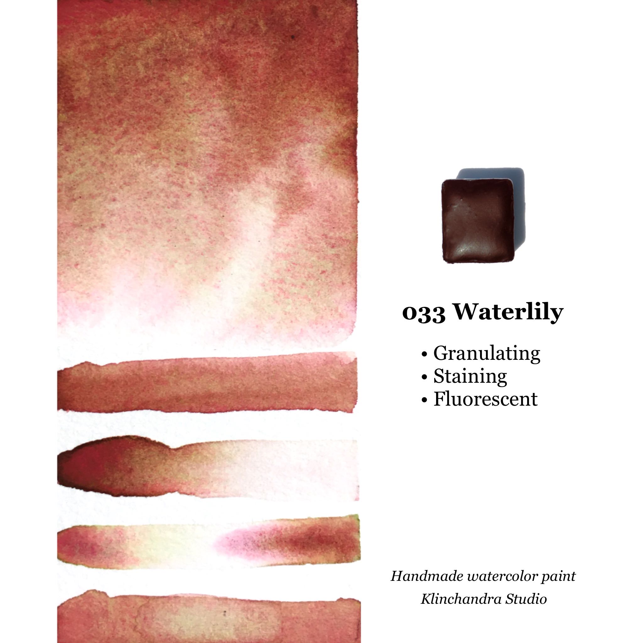 HANDMADE WATERCOLOR | 033 WaterLily | สีน้ำแบบก้อน