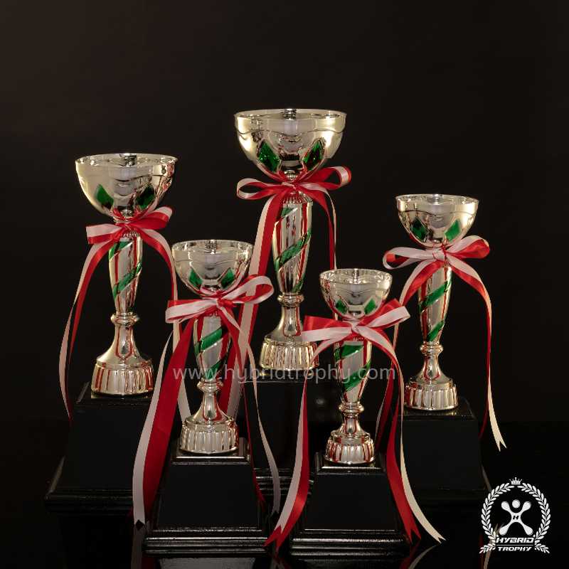 Hybrid Trophy ถ้วยรางวัลโลหะอิตาลี HYB-221 สี Green