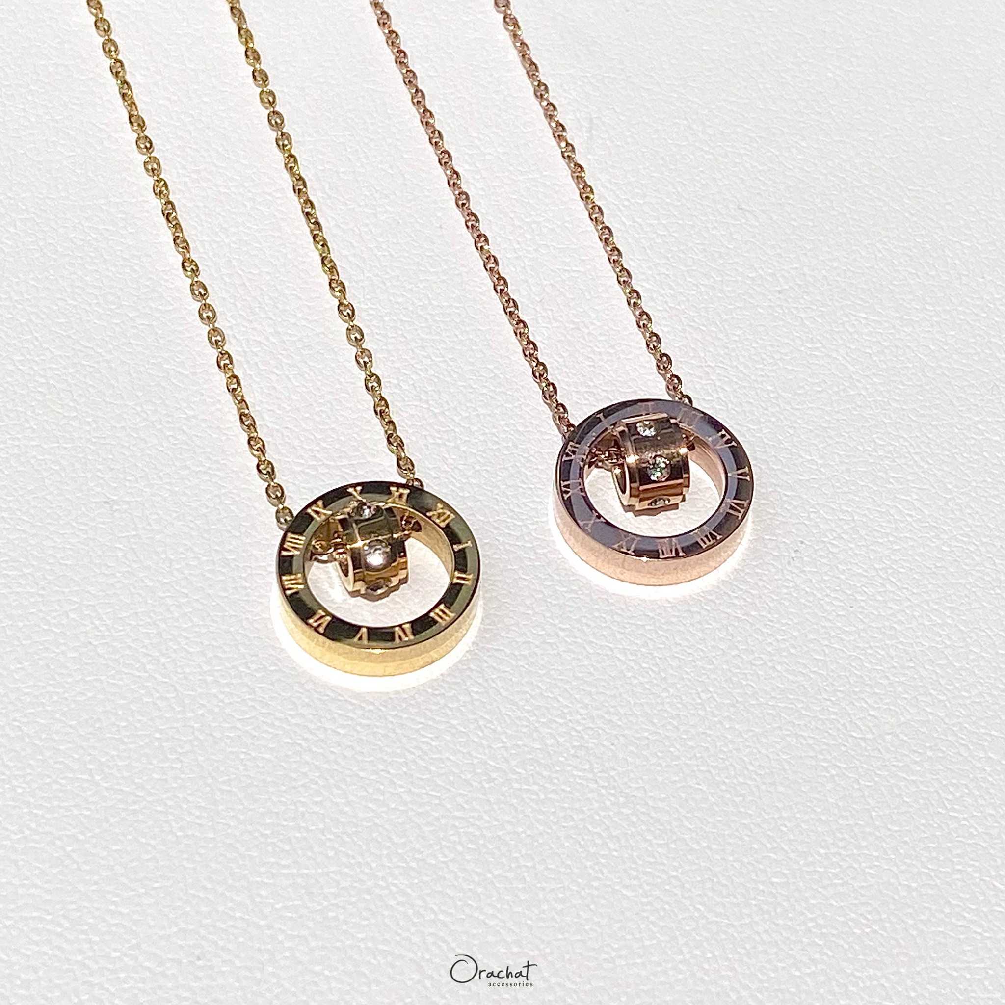(ส่งฟรี) Vickii charm blink 14k necklace. (สร้อยคองานชุบ 14k  โดนน้ำหอมได้)