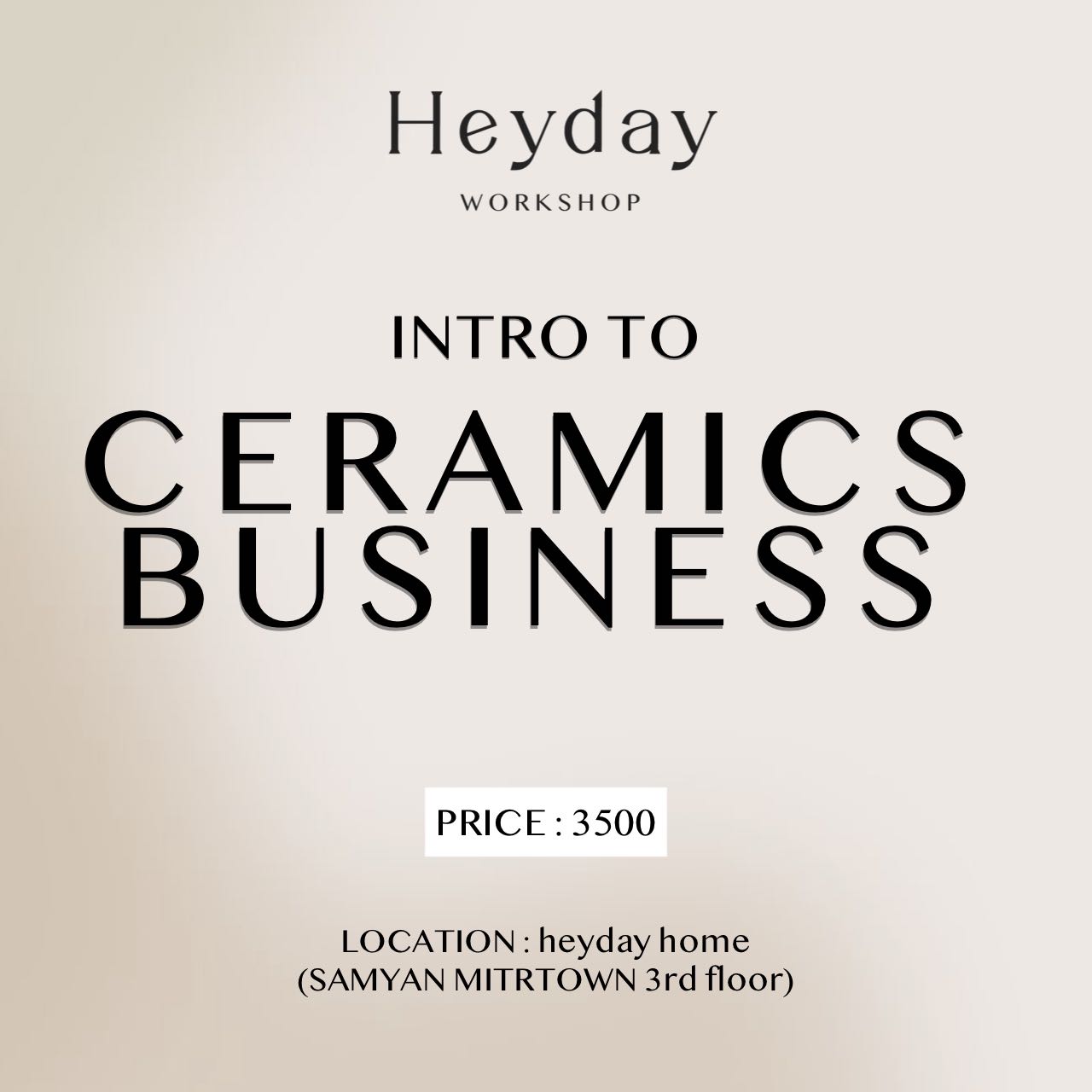 INTRO TO CERAMICS BUSINESS 