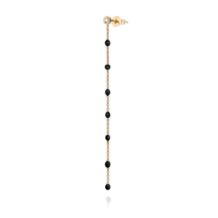 EARRING - Yellow Gold Diamond Black Dots
