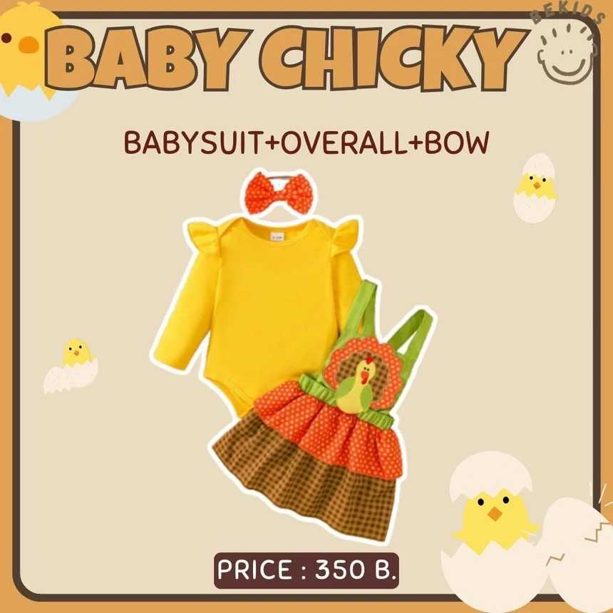 Babysuit+Overall+Bow Chick