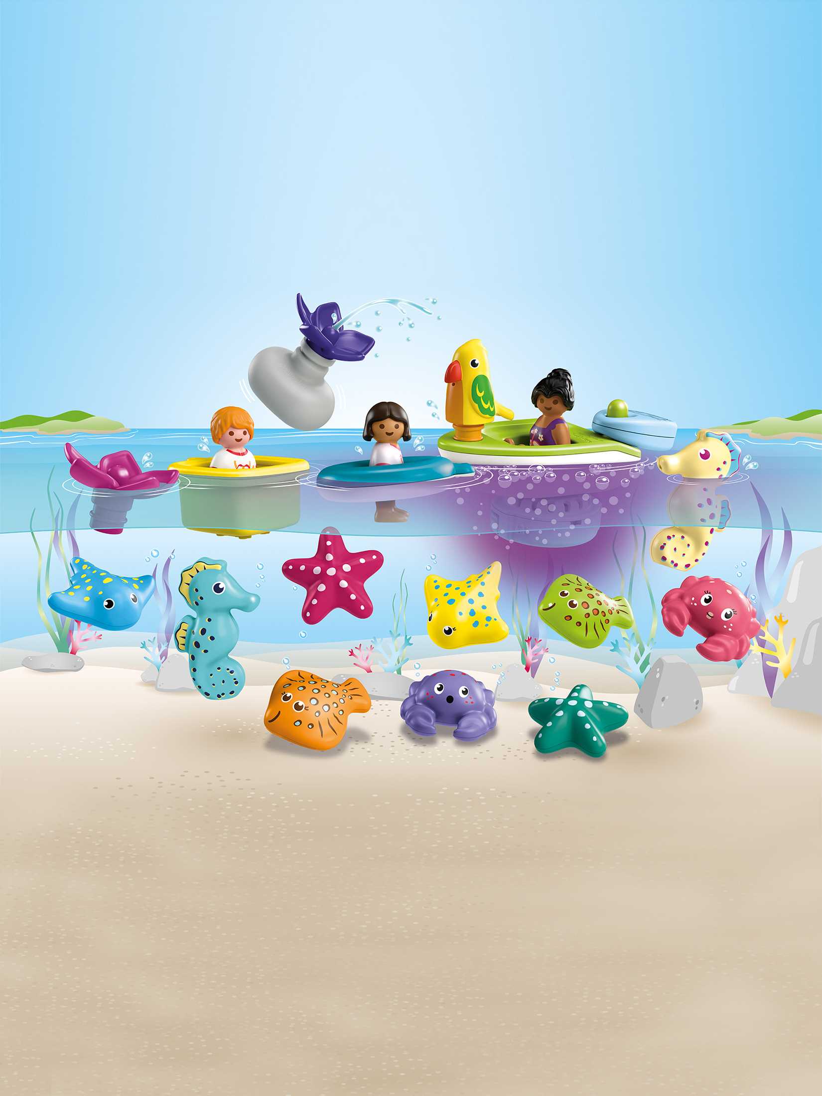 Playmobil 71777 จูเนียร์ & ทิ้นที่ อาบน้ำแสนสนุกรอคริสต์มาส