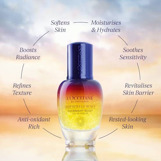 สูตรใหม่ Loccitane Immortelle Overnight Reset Oil in Serum