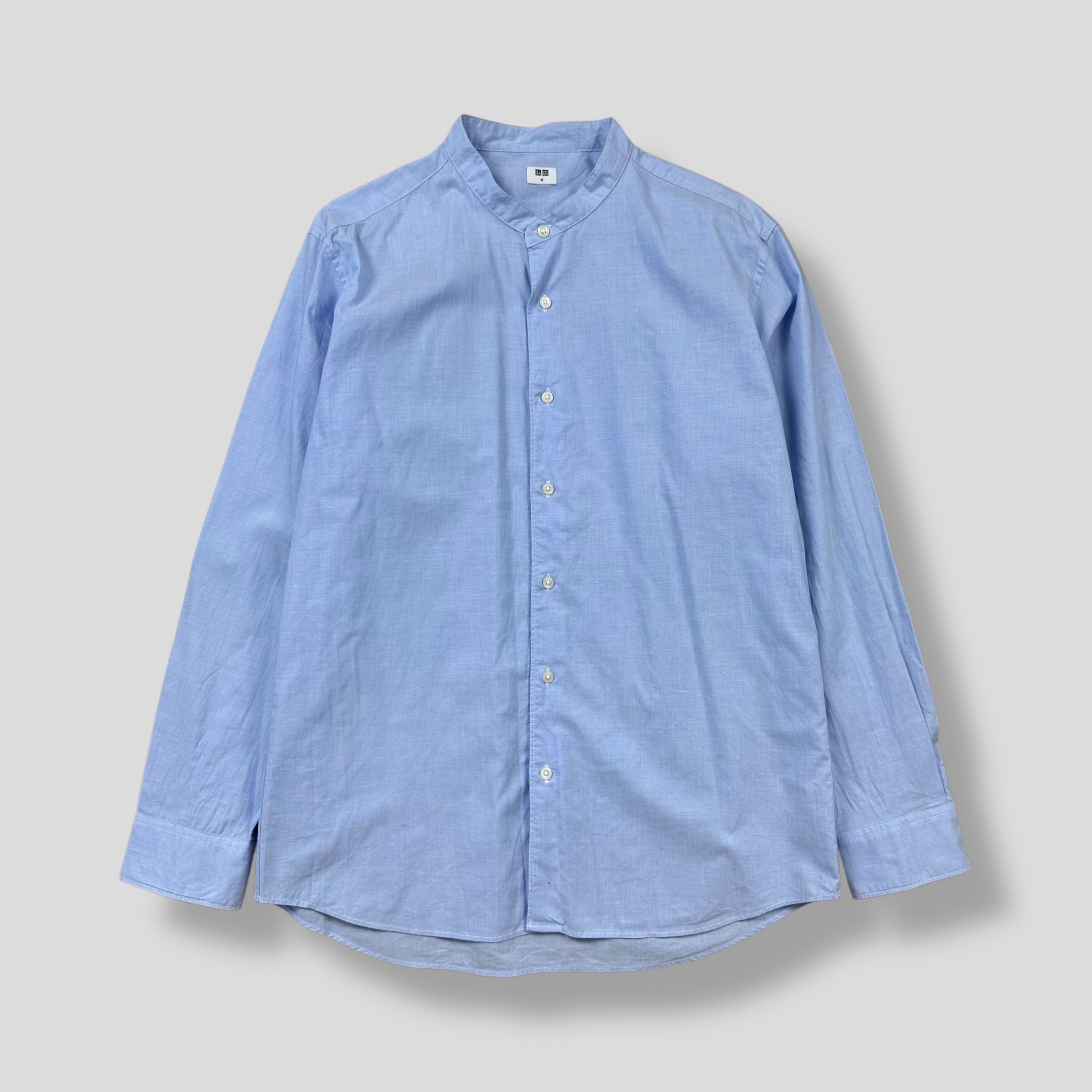 UNIQLO STAND COLLAR COTTON SHIRT 