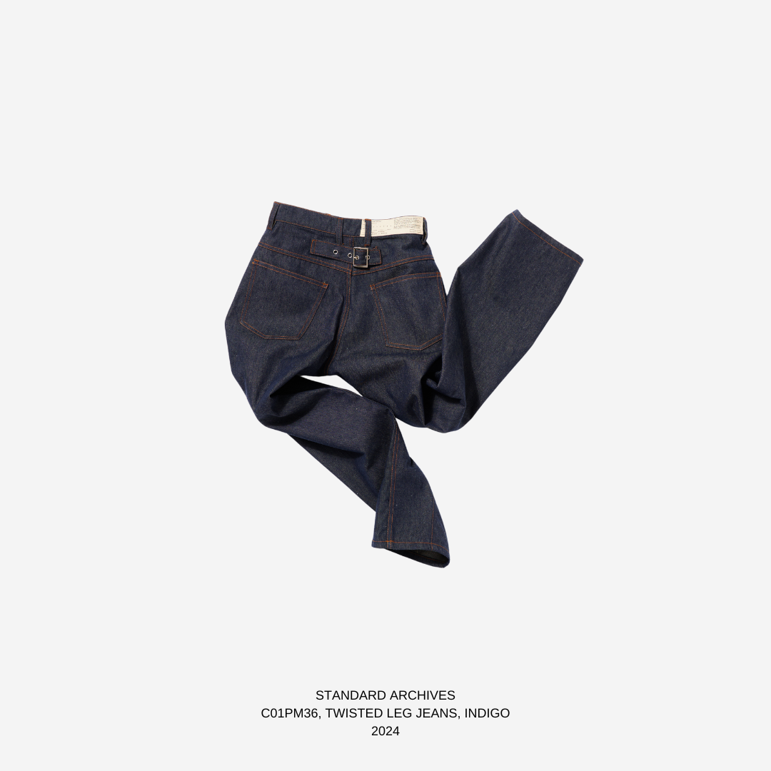 C01PM36,WIDE TWIST LEGGED JEANS,INDIGO