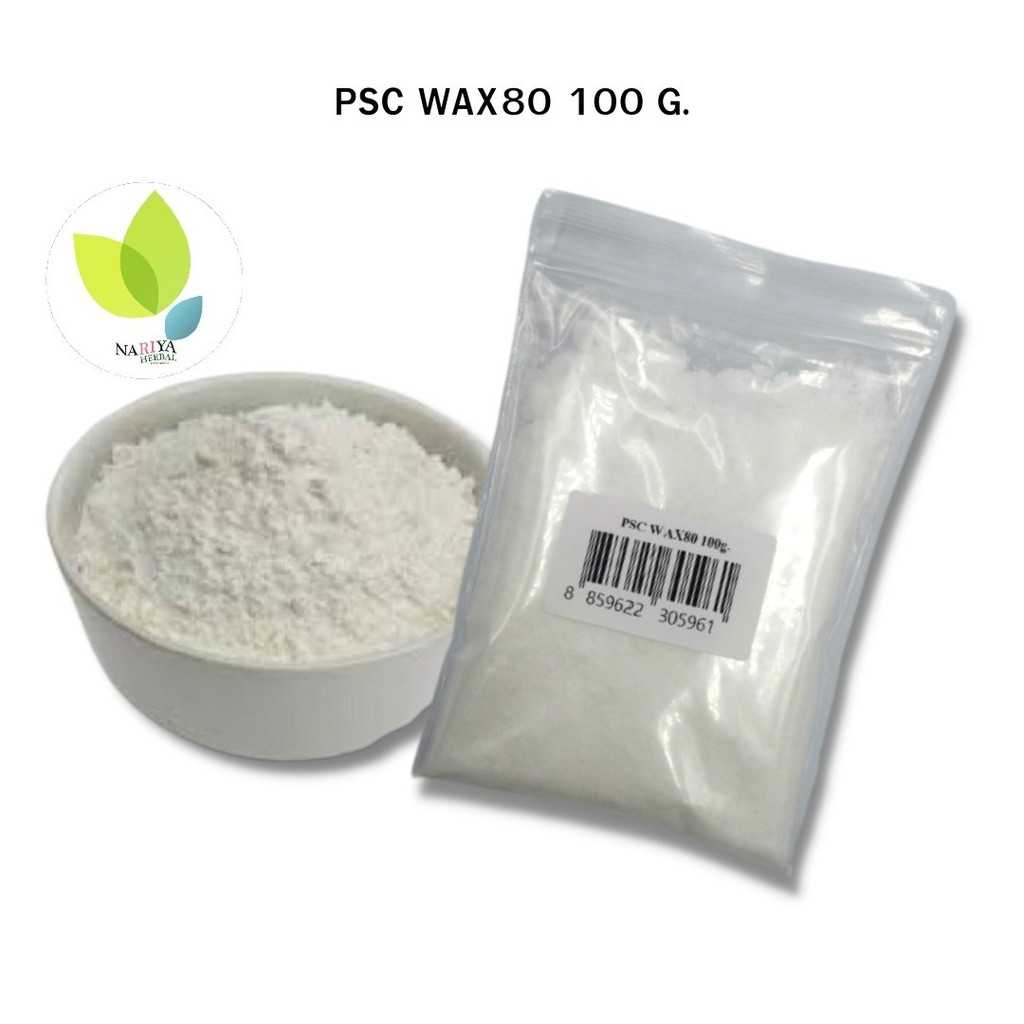 E-Wax (Emulsifier Wax) PSC Wax80 สารสร้างเนื้อและประสานเนื้อครีม โลชั่น ขนาด  100 กรัม