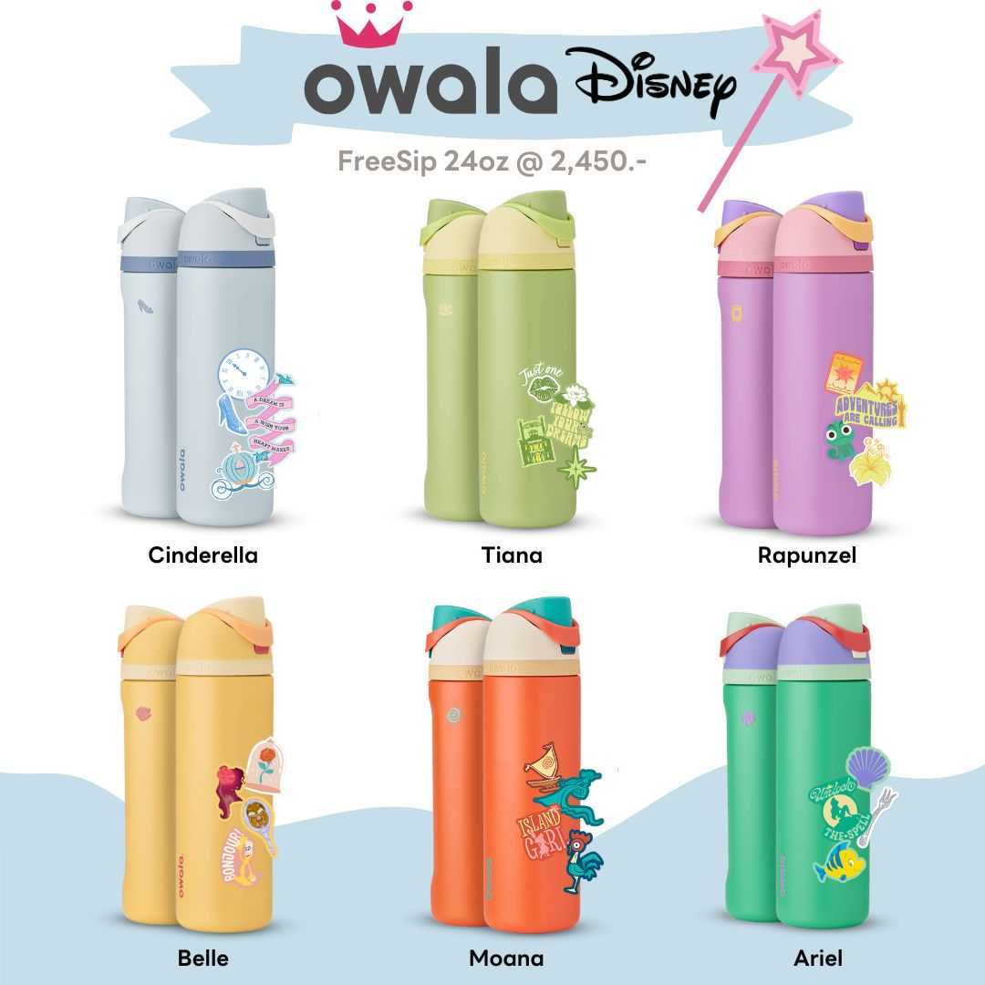 :: Pre-Order ::  Owala FreeSip 24 oz | Disney Princess Collection จากอเมริกา