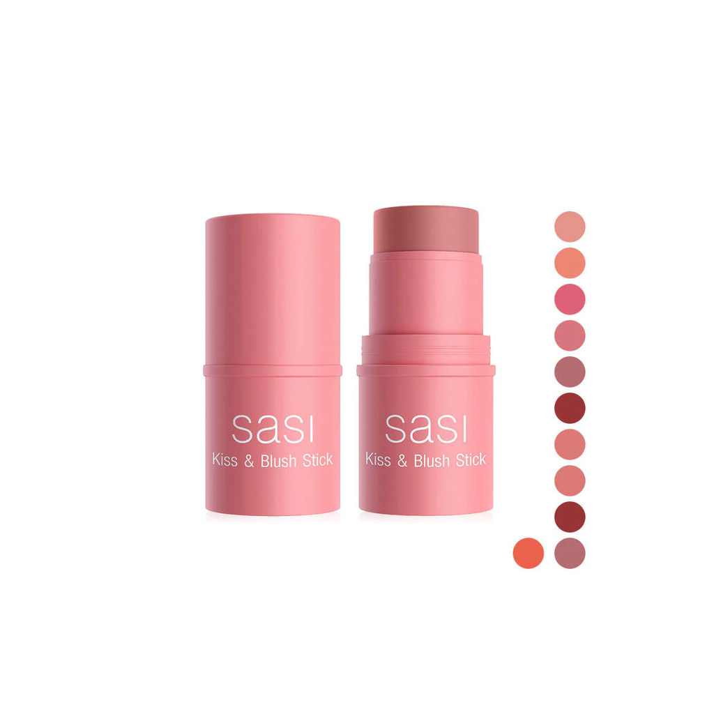 SASI Kiss & Blush Stick 4g ศศิ บลัชออนแท่งแบบครีม คิส แอนด์ บลัช สติ๊ก 3in1 สวยครบ จบในแท่งเดียว